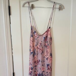 Free People Floral Slip Dress with Spaghetti Straps and tie back